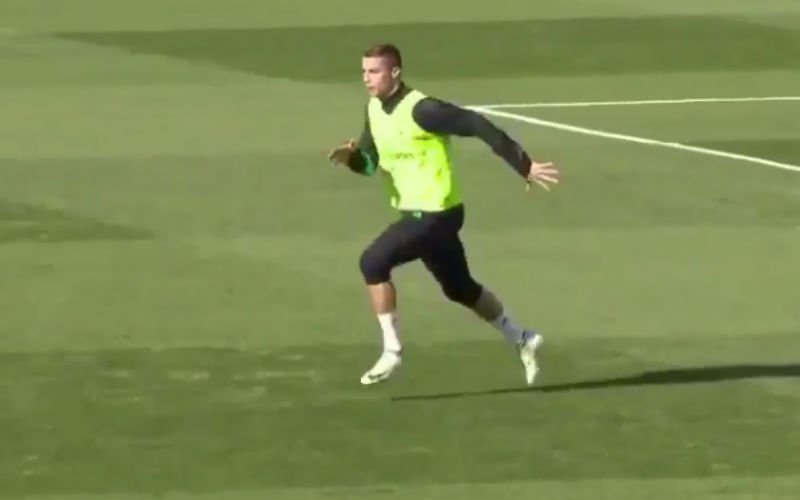 En dan maakt Ronaldo plots deze onwaarschijnlijke goal op training (video)