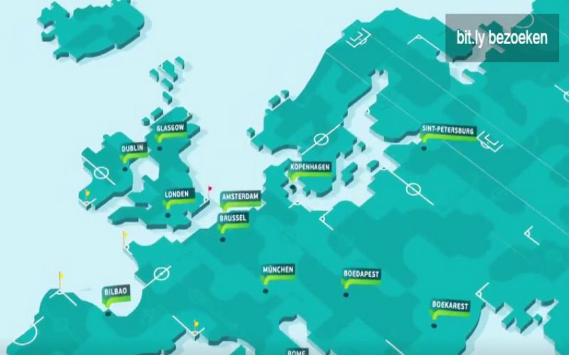 Brussel stelt logo voor als speelstad op het EK 2020 (Video)
