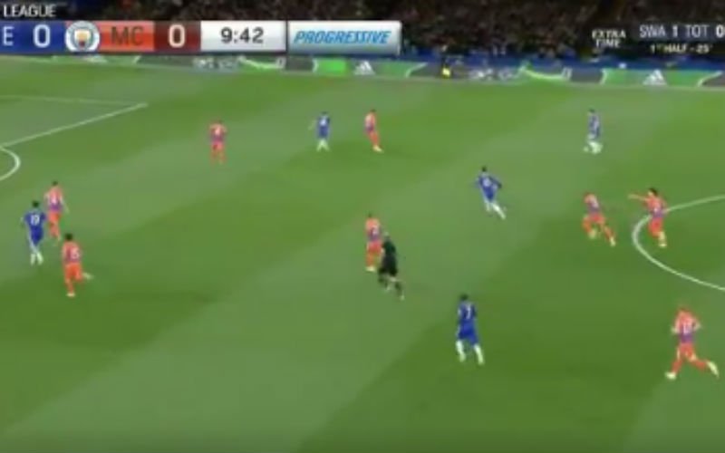 Eden Hazard doet het ook in de topper tegen Manchester City (Video)