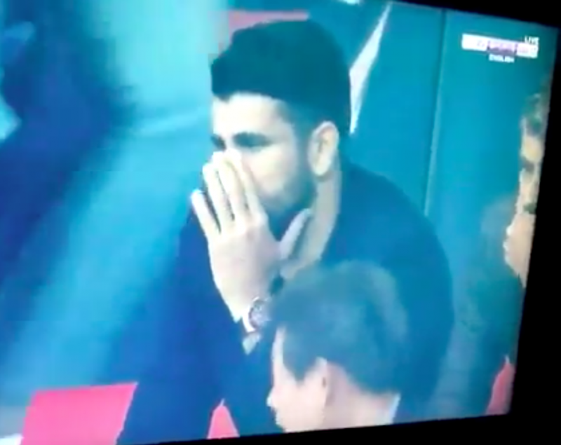 Dit is de reactie van Diego Costa, na de goal van Batshuayi (Video)