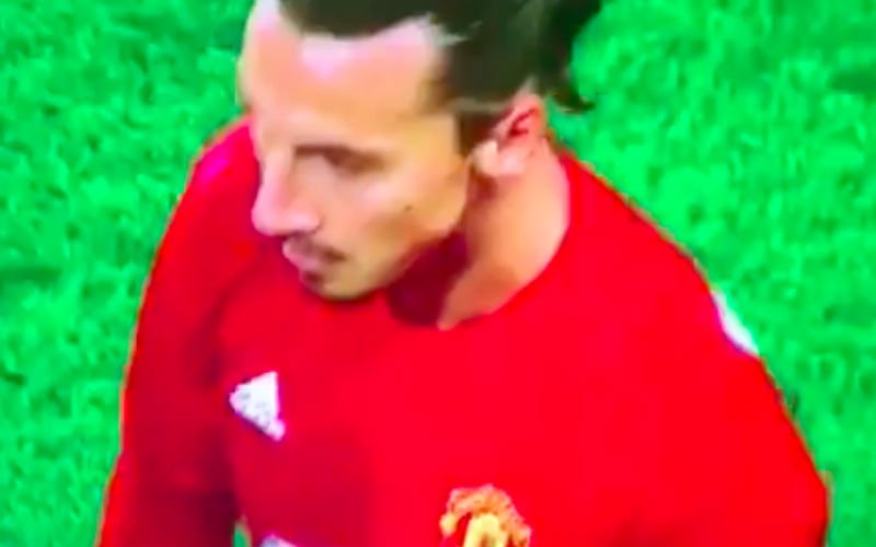 Scheidsrechter waagt zijn leven door Zlatan aan te raken... (Video)