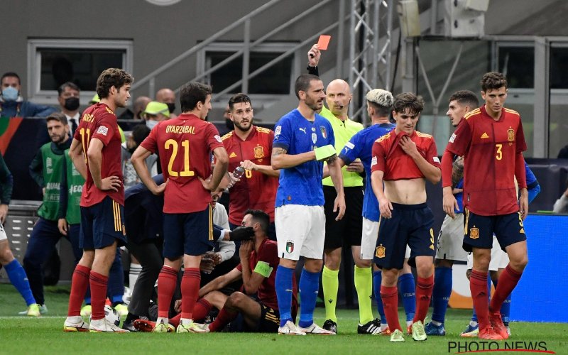 Spanje laat tienkoppig Italië geen kans in halve finale Nations League