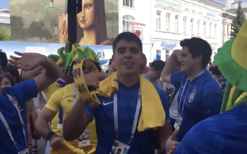 Brazilianen nemen afscheid van België: 