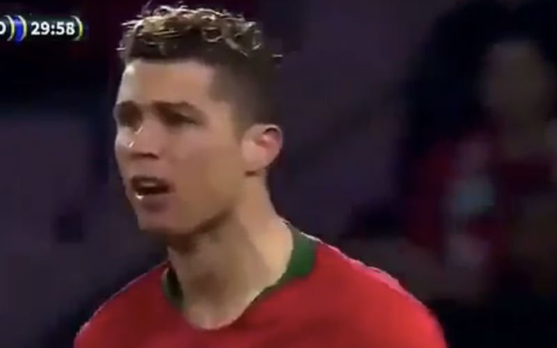 Ronaldo maakt zichzelf compleet belachelijk met deze actie (Video)