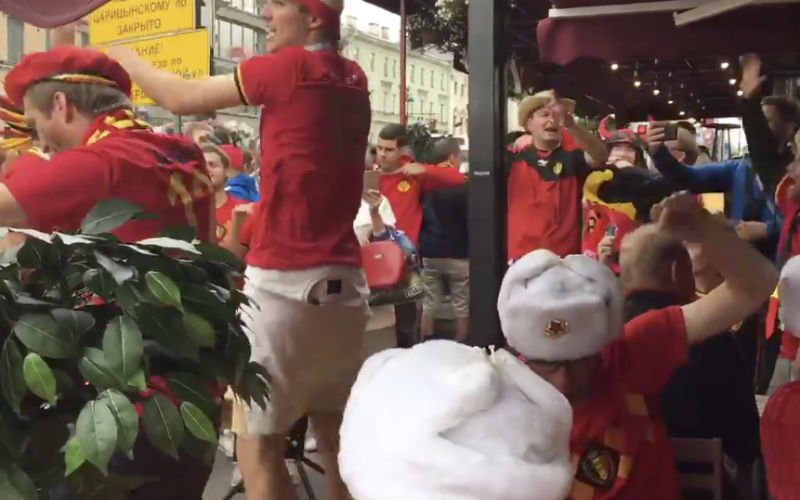 Belgische fans warmen kelen al op voor de clash tegen Frankrijk