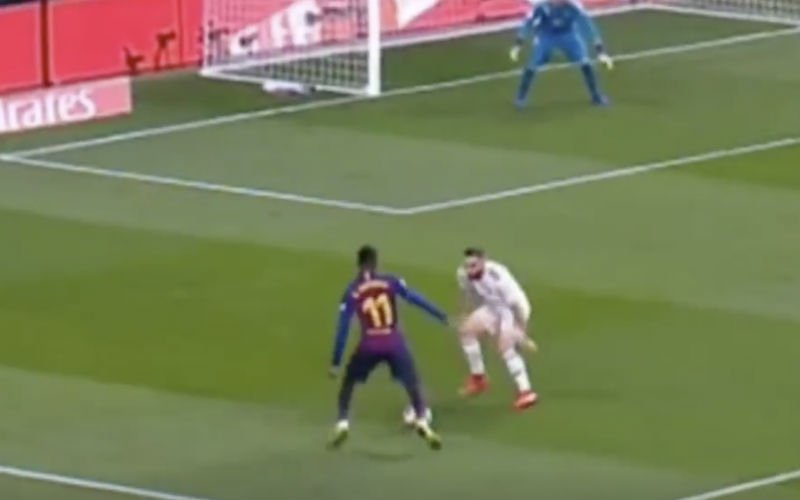 Dembele maakt einde aan carrière van Carvajal tijdens Real-Barcelona (VIDEO)