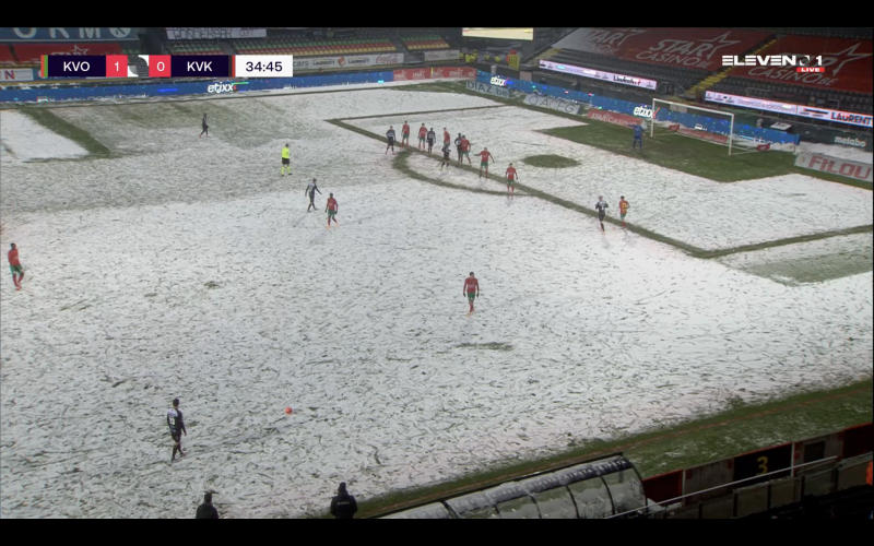KV Oostende negeert licentievoorwaarden met sneeuwpartij: 