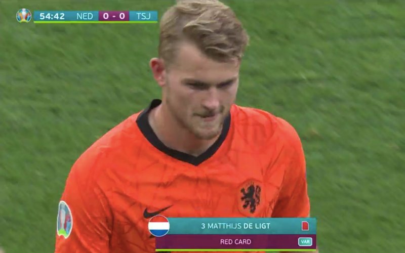 De Ligt pakt oerdomme rode kaart, Nederland in shock (VIDEO)