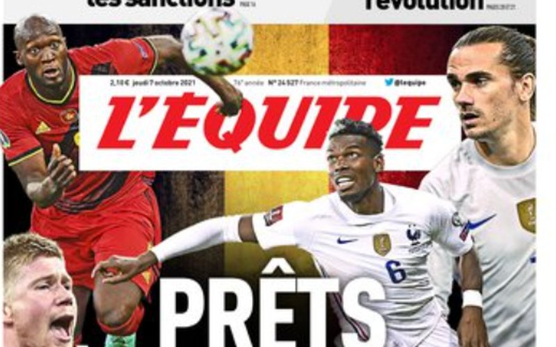 L'Equipe daagt Belgen keihard uit met voorpagina