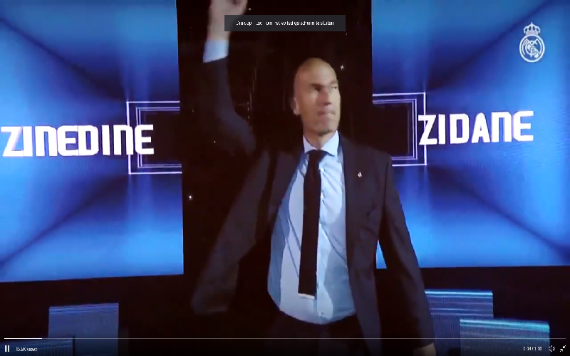 Zó neemt Real Madrid afscheid van succescoach Zidane (Video)