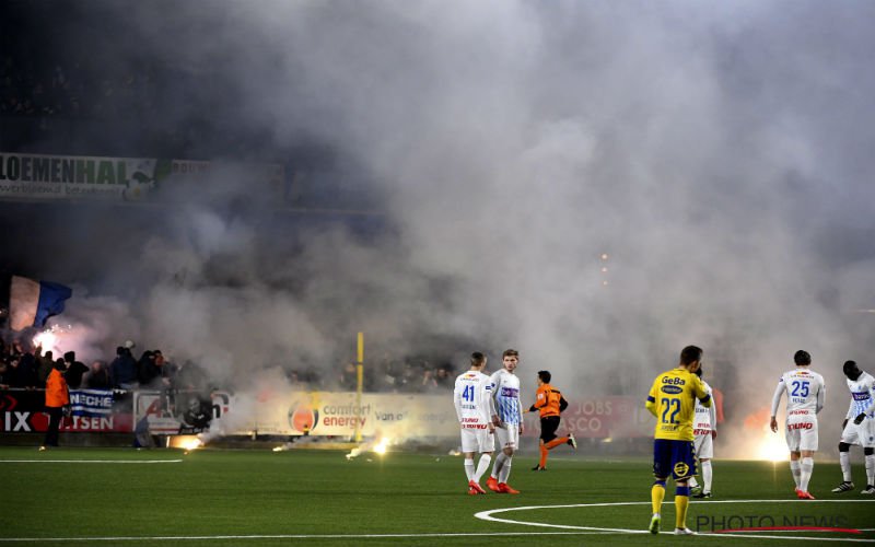 Genk-supporters verwoesten kunstgrasveld van STVV: 